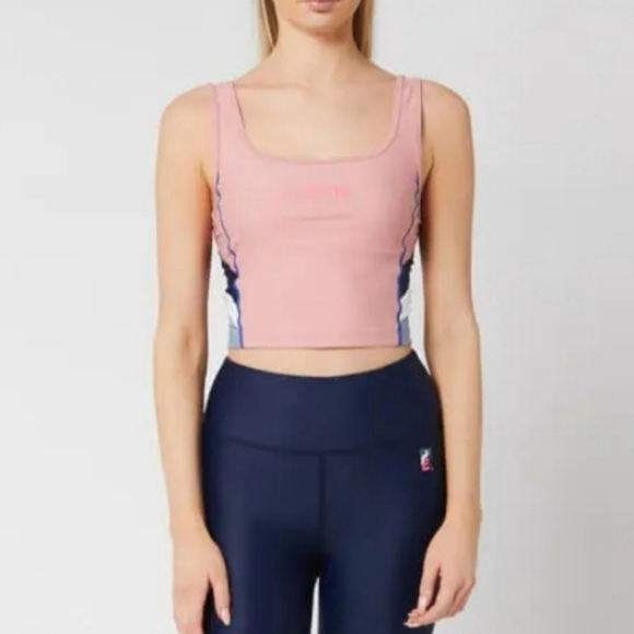 New P.E Nation Flex It Pink Pale Sports Bra Tank Top New With Tag Size Medium - Picture 2 of 16